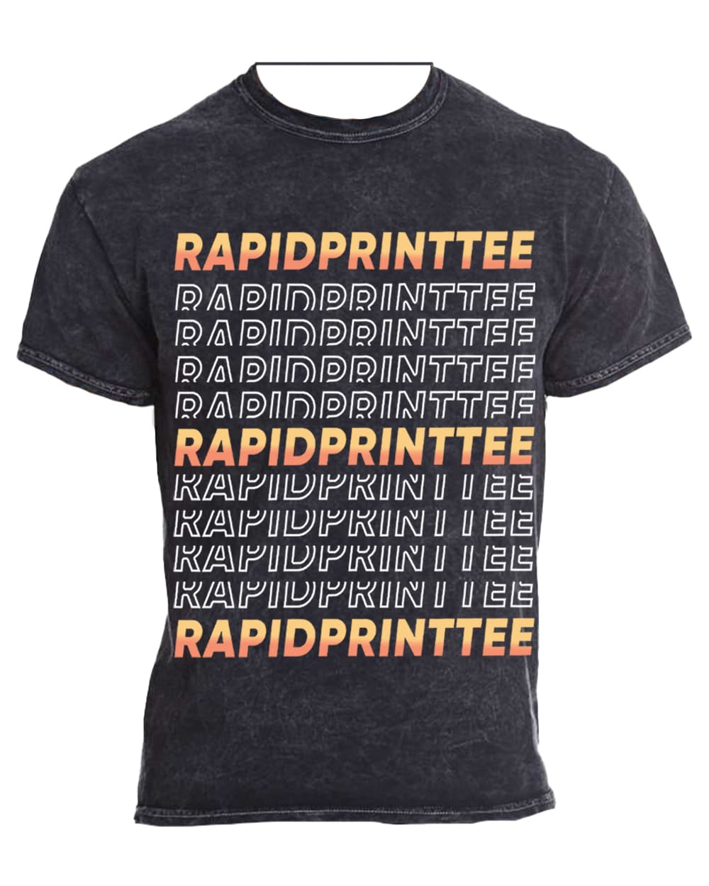 Rapidprinttee POD Print on demand Wash T-Shirt - 1300 Max Print